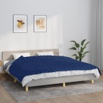 vidaXL Pătură cu greutăți, albastru, 155x220 cm, 7 kg, material textil vidaXL Pătură cu greutăți, albastru, 155x220 cm, 7 kg, material textil