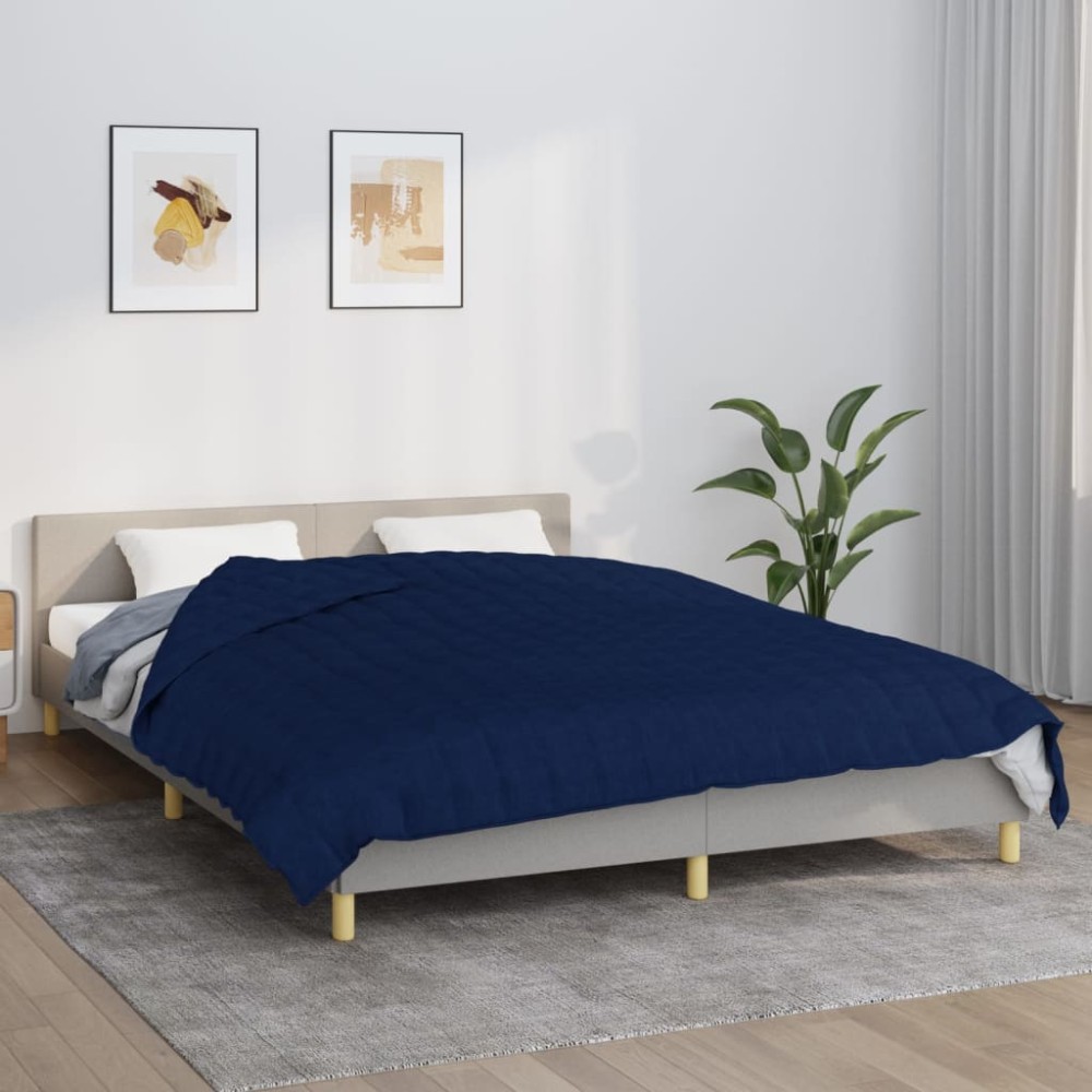 vidaXL Pătură anti-stres, albastru, 200x200 cm, 13 kg, material textil