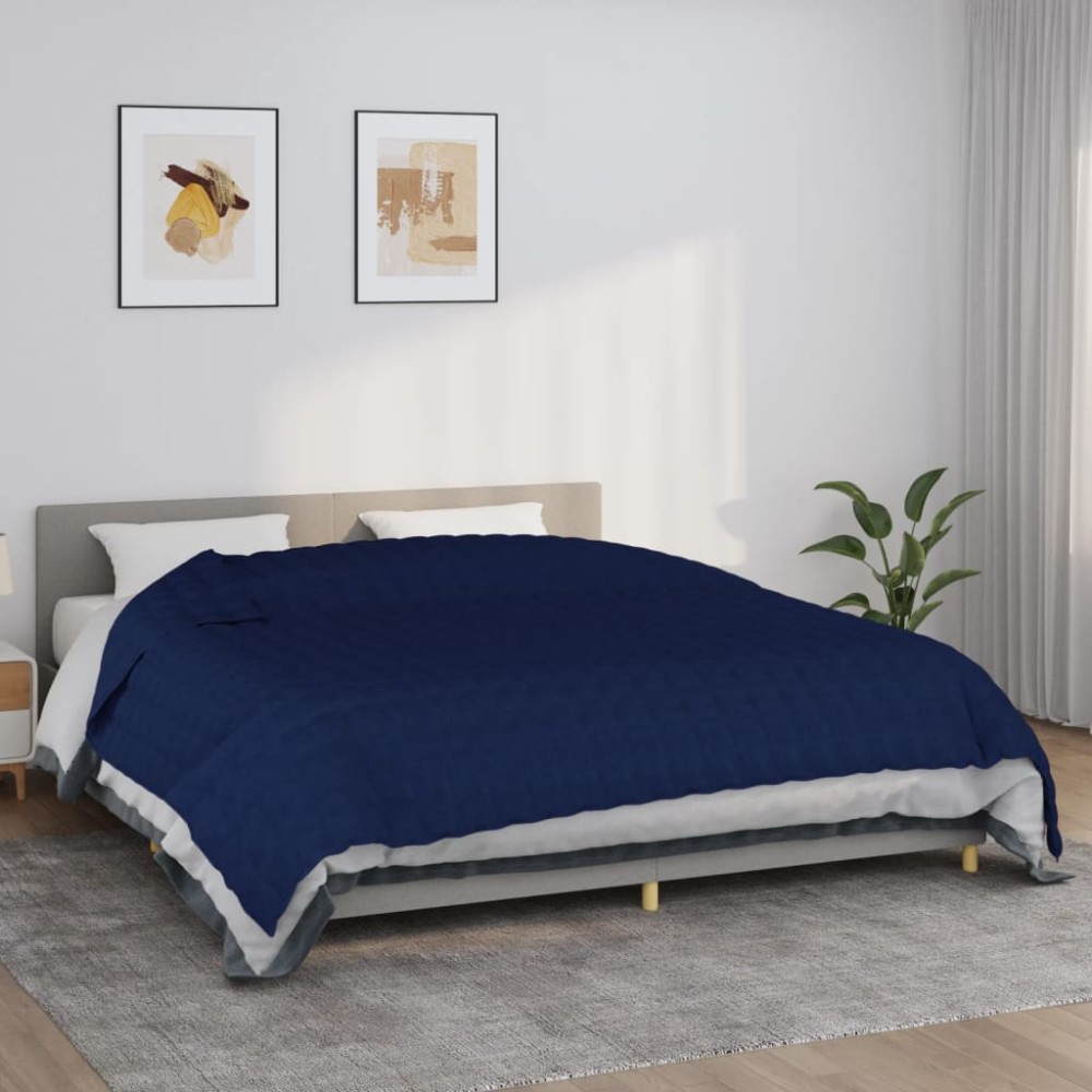 vidaXL Pătură cu greutăți, albastru, 220x260 cm, 11 kg, textil