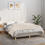 vidaXL Pătură cu greutăți, crem deschis, 138x200 cm, 6 kg, textil vidaXL Pătură cu greutăți, crem deschis, 138x200 cm, 6 kg, textil