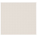 vidaXL Pătură cu greutăți, crem deschis, 200x225 cm, 13 kg, textil