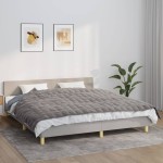 vidaXL Pătură cu greutăți, gri, 155x220 cm, 7 kg, material textil vidaXL Pătură cu greutăți, gri, 155x220 cm, 7 kg, material textil