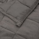 vidaXL Pătură cu greutăți, gri, 200x200 cm, 13 kg, material textil vidaXL Pătură cu greutăți, gri, 200x200 cm, 13 kg, material textil