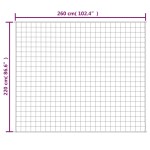 vidaXL Pătură cu greutăți, gri, 200x260 cm, 11 kg, material textil vidaXL Pătură cu greutăți, gri, 200x260 cm, 11 kg, material textil