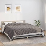 vidaXL Pătură cu greutăți, gri, 235x290 cm, 11 kg, material textil vidaXL Pătură cu greutăți, gri, 235x290 cm, 11 kg, material textil
