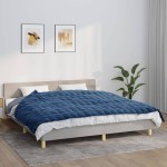 vidaXL Pătură cu greutăți, albastru, 155x220 cm, 7 kg, material textil vidaXL Pătură cu greutăți, albastru, 155x220 cm, 7 kg, material textil