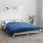 vidaXL Pătură cu greutăți, albastru, 200x225 cm, 9 kg, material textil vidaXL Pătură cu greutăți, albastru, 200x225 cm, 9 kg, material textil