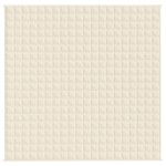 vidaXL Pătură cu greutăți, crem deschis, 200x200 cm, 9 kg, textil vidaXL Pătură cu greutăți, crem deschis, 200x200 cm, 9 kg, textil