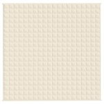 vidaXL Pătură cu greutăți, crem deschis, 200x200 cm, 13 kg, textil
