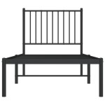 vidaXL Cadru de pat metalic cu tăblie, negru, 75x190 cm