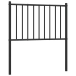 vidaXL Tăblie de pat metalică, negru, 80 cm