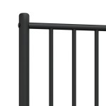 vidaXL Tăblie de pat metalică, negru, 80 cm