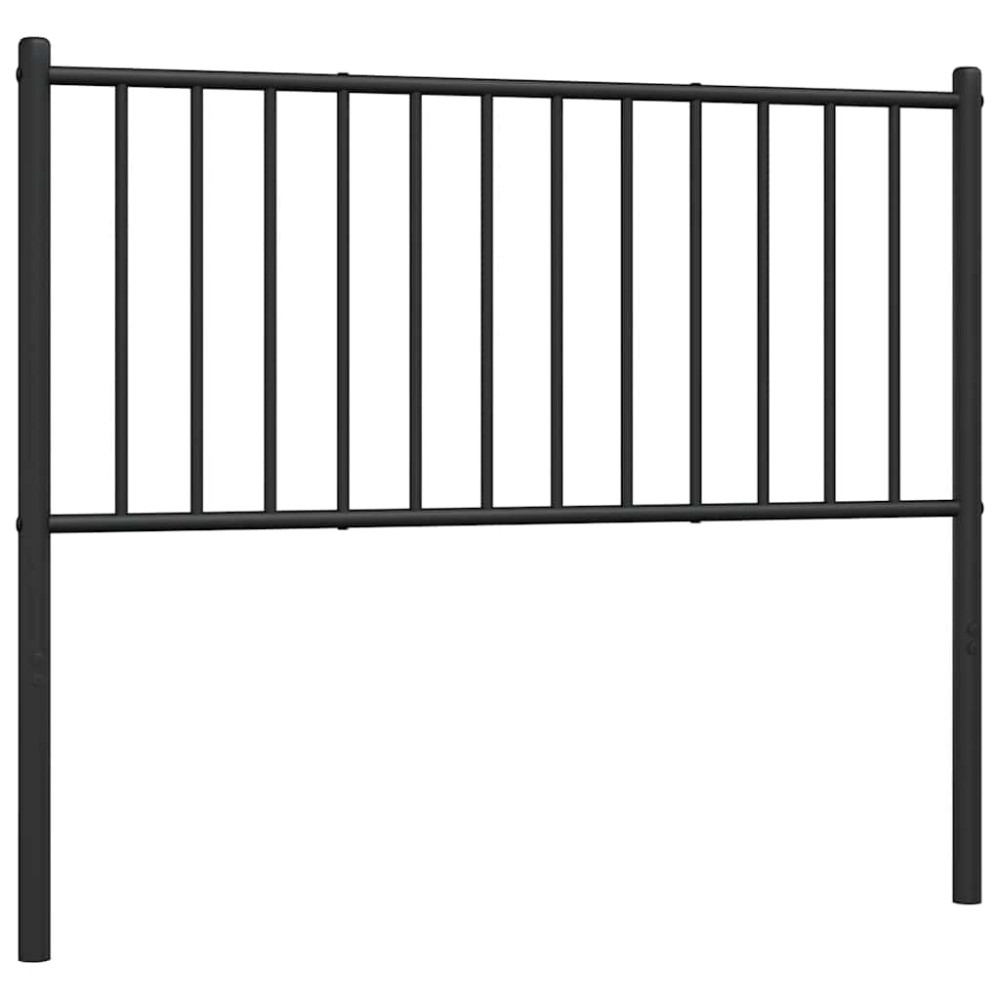 vidaXL Tăblie de pat metalică, negru, 100 cm