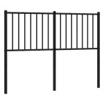 vidaXL Tăblie de pat metalică, negru, 120 cm