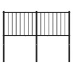 vidaXL Tăblie de pat metalică, negru, 120 cm