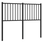 vidaXL Tăblie de pat metalică, negru, 120 cm