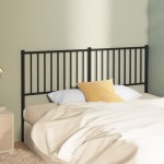 vidaXL Tăblie de pat metalică, negru, 160 cm vidaXL Tăblie de pat metalică, negru, 160 cm