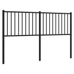 vidaXL Tăblie de pat metalică, negru, 160 cm vidaXL Tăblie de pat metalică, negru, 160 cm
