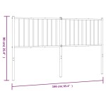 vidaXL Tăblie de pat metalică, negru, 160 cm vidaXL Tăblie de pat metalică, negru, 160 cm