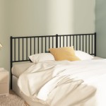 vidaXL Tăblie de pat metalică, negru, 180 cm vidaXL Tăblie de pat metalică, negru, 180 cm