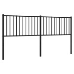 vidaXL Tăblie de pat metalică, negru, 180 cm vidaXL Tăblie de pat metalică, negru, 180 cm