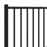 vidaXL Tăblie de pat metalică, negru, 180 cm vidaXL Tăblie de pat metalică, negru, 180 cm