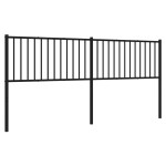 vidaXL Tăblie de pat metalică, negru, 200 cm