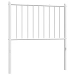 vidaXL Tăblie de pat metalică, alb, 75 cm vidaXL Tăblie de pat metalică, alb, 75 cm