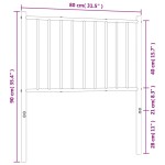 vidaXL Tăblie de pat metalică, alb, 75 cm vidaXL Tăblie de pat metalică, alb, 75 cm