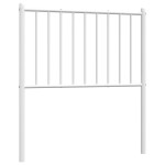 vidaXL Tăblie de pat metalică, alb, 80 cm vidaXL Tăblie de pat metalică, alb, 80 cm