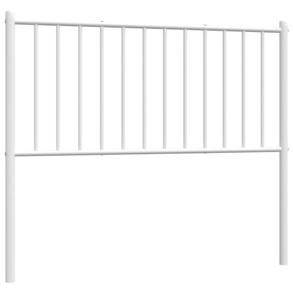 vidaXL Tăblie de pat metalică, alb, 100 cm