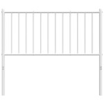 vidaXL Tăblie de pat metalică, alb, 100 cm