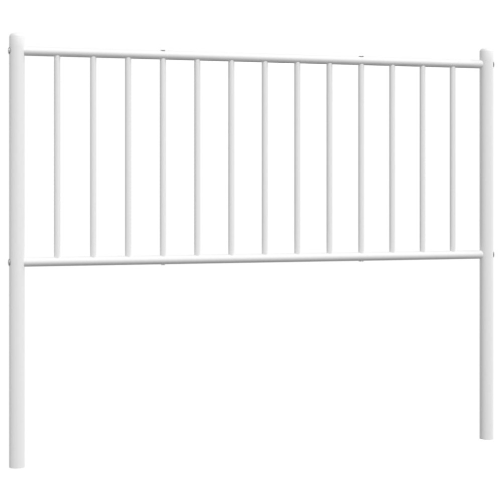 vidaXL Tăblie de pat metalică, alb, 107 cm