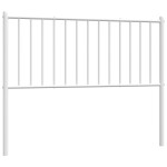 vidaXL Tăblie de pat metalică, alb, 107 cm