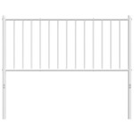 vidaXL Tăblie de pat metalică, alb, 107 cm