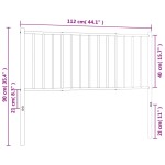 vidaXL Tăblie de pat metalică, alb, 107 cm