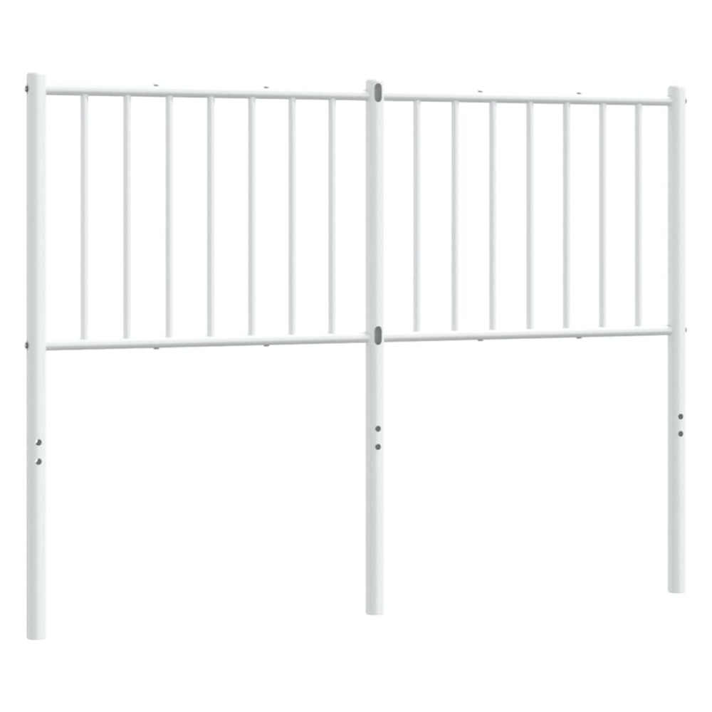 vidaXL Tăblie de pat metalică, alb, 120 cm