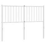 vidaXL Tăblie de pat metalică, alb, 120 cm