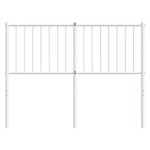 vidaXL Tăblie de pat metalică, alb, 120 cm