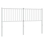 vidaXL Tăblie de pat metalică, alb, 150 cm vidaXL Tăblie de pat metalică, alb, 150 cm