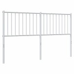 vidaXL Tăblie de pat metalică, alb, 150 cm vidaXL Tăblie de pat metalică, alb, 150 cm
