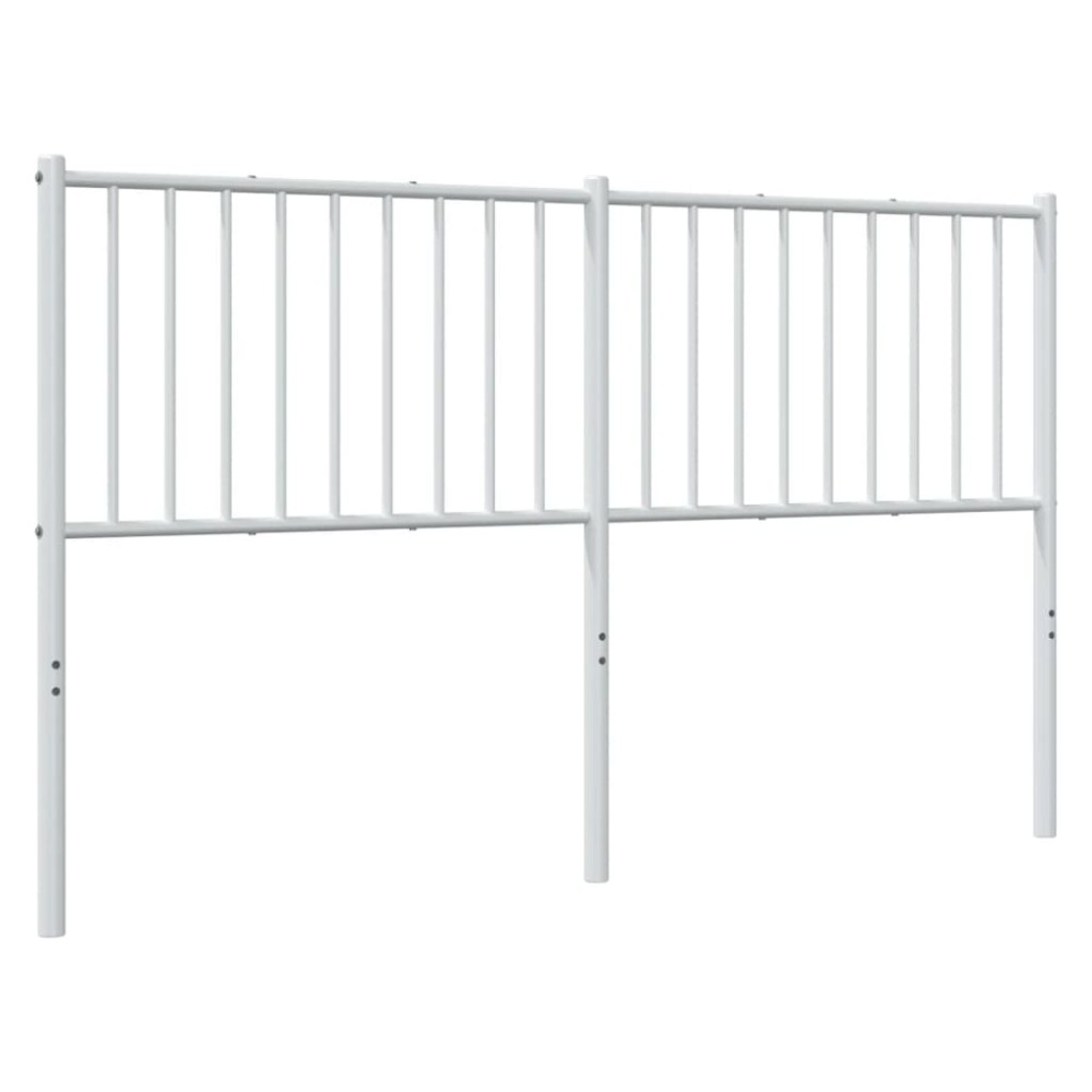 vidaXL Tăblie de pat metalică, alb, 160 cm