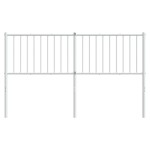 vidaXL Tăblie de pat metalică, alb, 160 cm