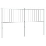 vidaXL Tăblie de pat metalică, alb, 160 cm