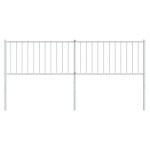 vidaXL Tăblie de pat metalică, alb, 180 cm