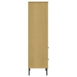 vidaXL Bibliotecă cu 2 sertare OSLO, maro, 60x35x128,5 cm, lemn masiv vidaXL Bibliotecă cu 2 sertare OSLO, maro, 60x35x128,5 cm, lemn masiv