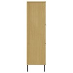 vidaXL Bibliotecă cu picioare metalice OSLO, maro, 90x35x128,5 cm lemn