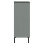vidaXL Bibliotecă cu picioare metalice OSLO, gri, 90x35x90,5 cm, lemn