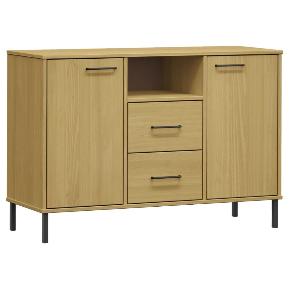 vidaXL Dulap cu picioare metalice „OSLO” maro 113x40x77 cm lemn