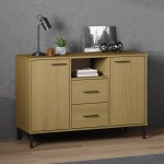 vidaXL Dulap cu picioare metalice „OSLO” maro 113x40x77 cm lemn vidaXL Dulap cu picioare metalice „OSLO” maro 113x40x77 cm lemn